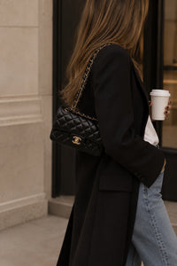 Mini Rectangular Flap Black Lambskin 10