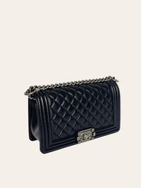 Boy Medium Black Lambskin 4