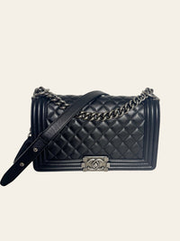 Boy Medium Black Lambskin 1