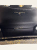 Chanel Calfskin Crocodile Embossed Graffiti 2.55 Reissue Flap Card Holder Black Gold — detail: close-up of the 'CHANEL, Made in Italy' embossed stamp.