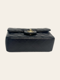 Mini Rectangular Flap Black Lambskin 4