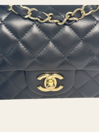 Mini Rectangular Flap Black Lambskin 5