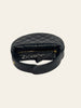 Chanel Polly Pocket Hobo Black Caviar — interior view: top view looking into the zip opening.