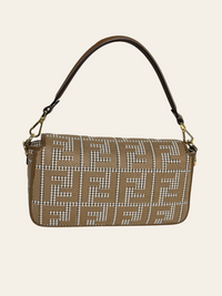 Wool Houndstooth FF Baguette Beige 3