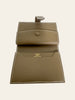 Hermès Béarn Mini Wallet Etoupe Epsom Gold Hardware — interior view: the snap-closure change purse compartment, with the 'HERMÈS PARIS MADE IN FRANCE' stamp.