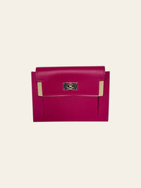 Kelly Pocket Compact Wallet Rose Pourpre Epsom 6