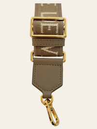 Anagram Strap in Jacquard and Calfskin Sand Gold 4
