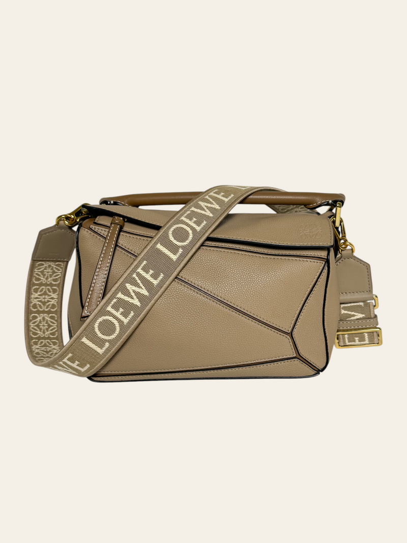 Small Puzzle Sand Calfskin